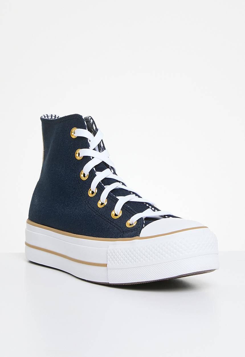 Converse - Chuck taylor all star lift platform herringbone - Obsidian/white/trek 