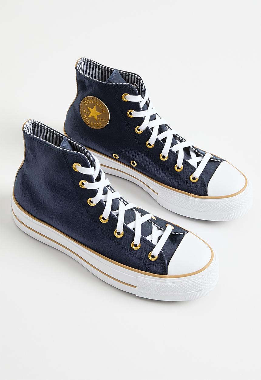 Converse - Chuck taylor all star lift platform herringbone - Obsidian/white/trek 