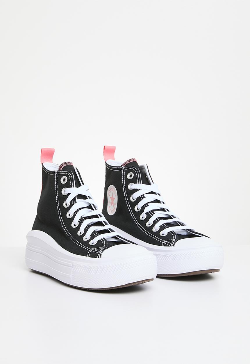Converse - Chuck taylor all star move canvas platform hi - black/pink salt/white