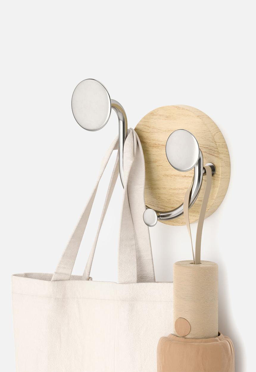 Umbra - Melody valet hook - nickel & natural