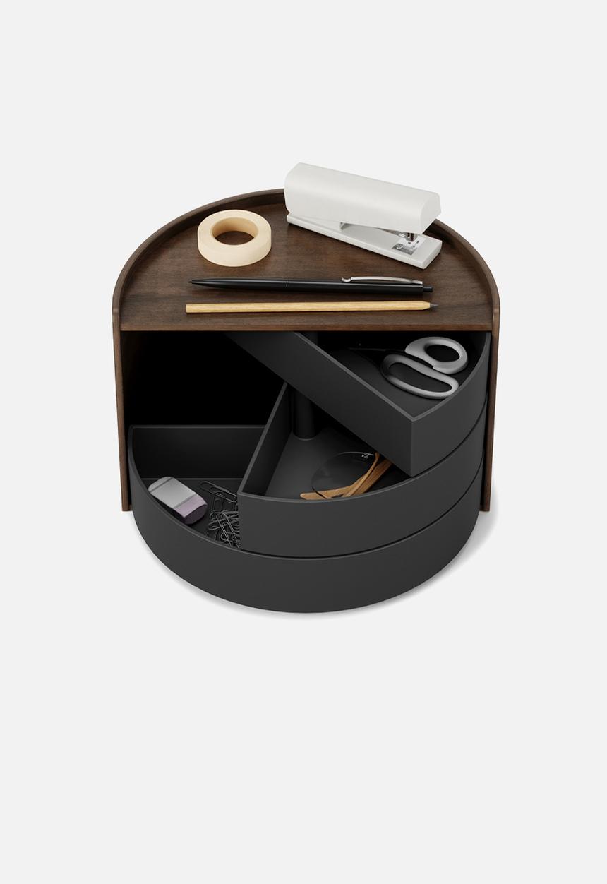 Umbra - Moona organiser - black & walnut