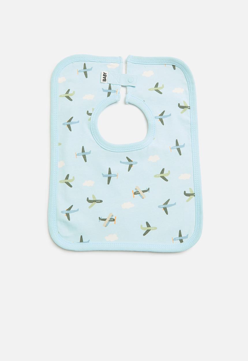 Cotton On - The square bib - frosty blue/fly with me