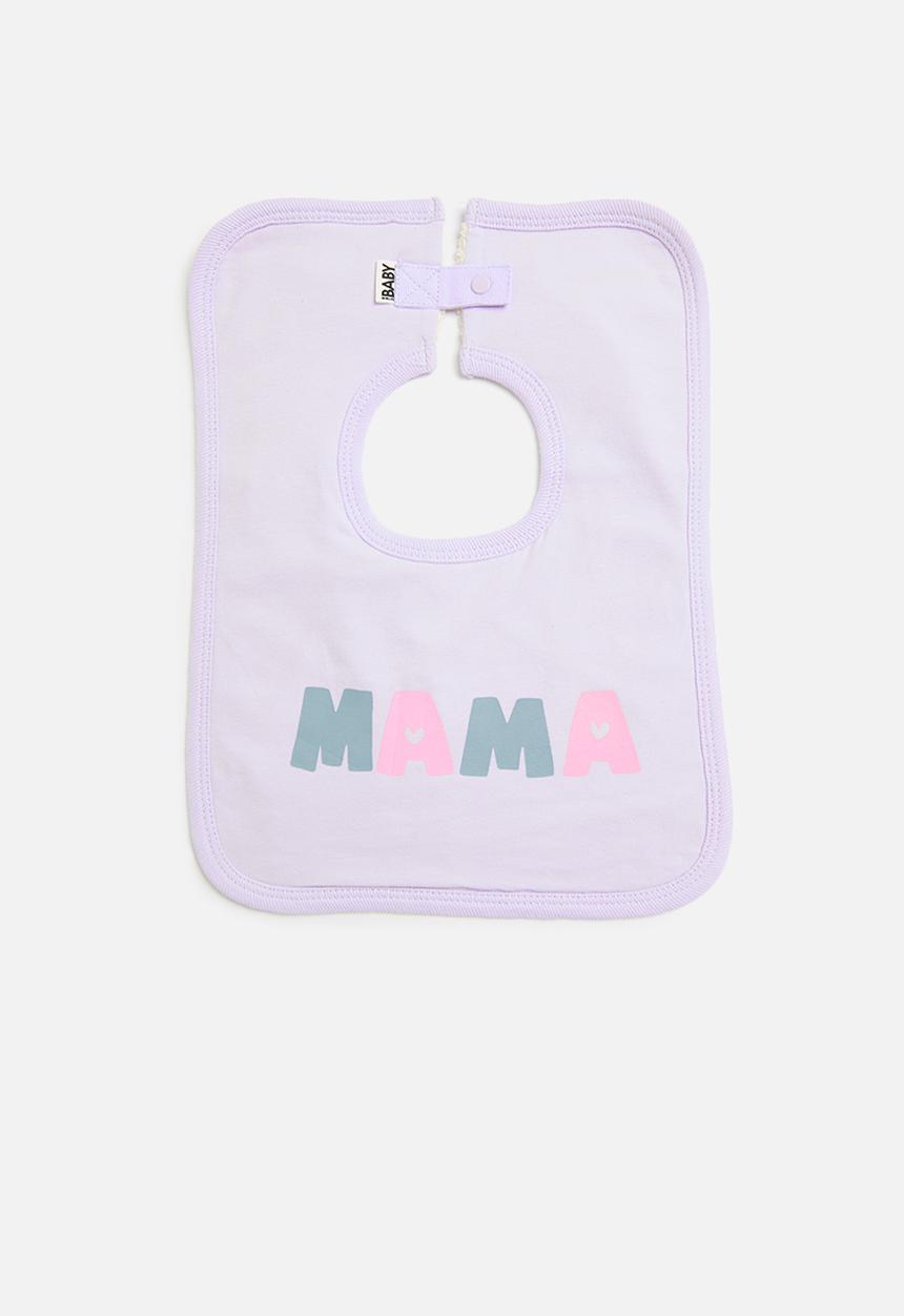 Cotton On - The square bib - vintage lilac/mama