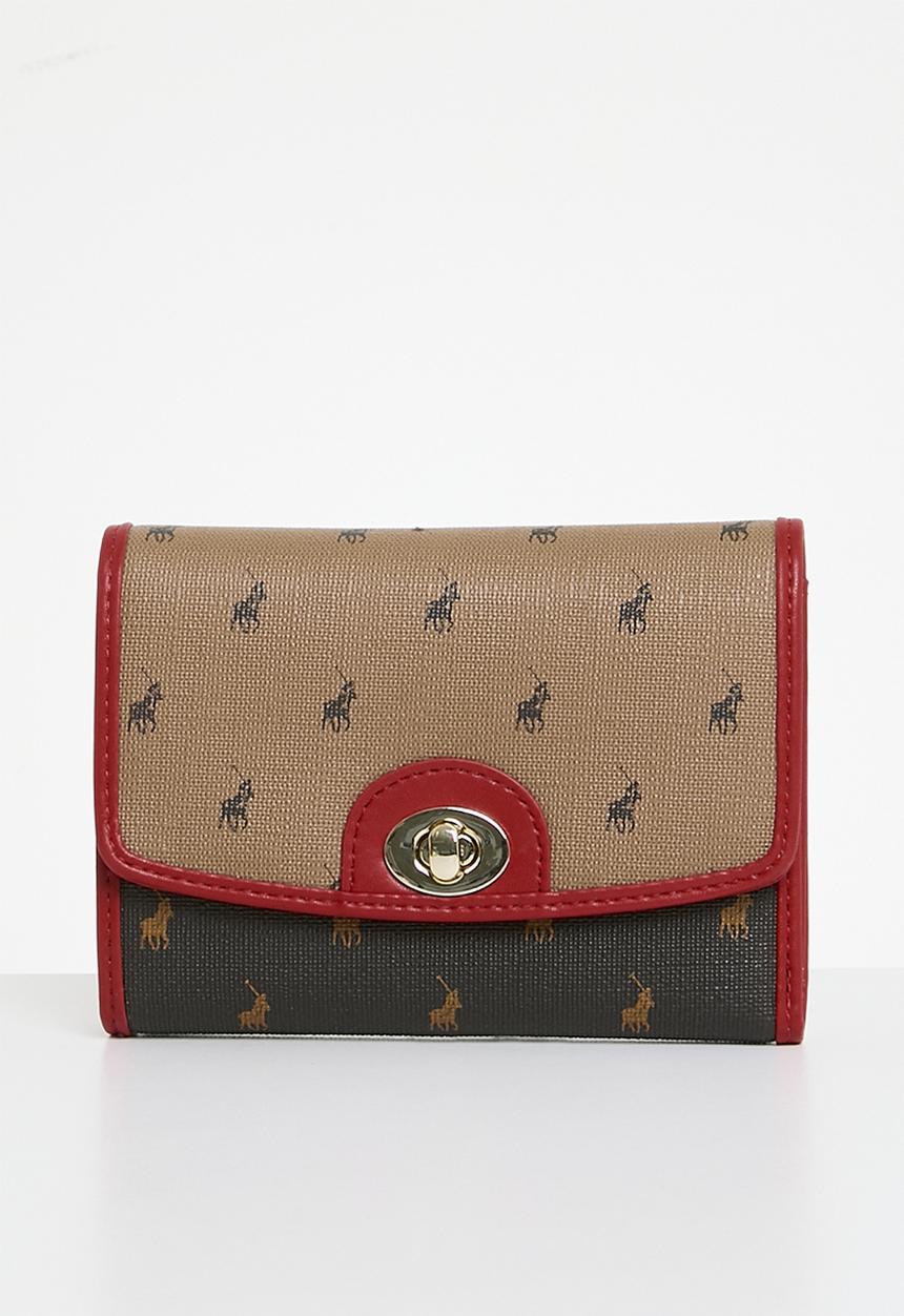 POLO - Peninsula trifold purse - red