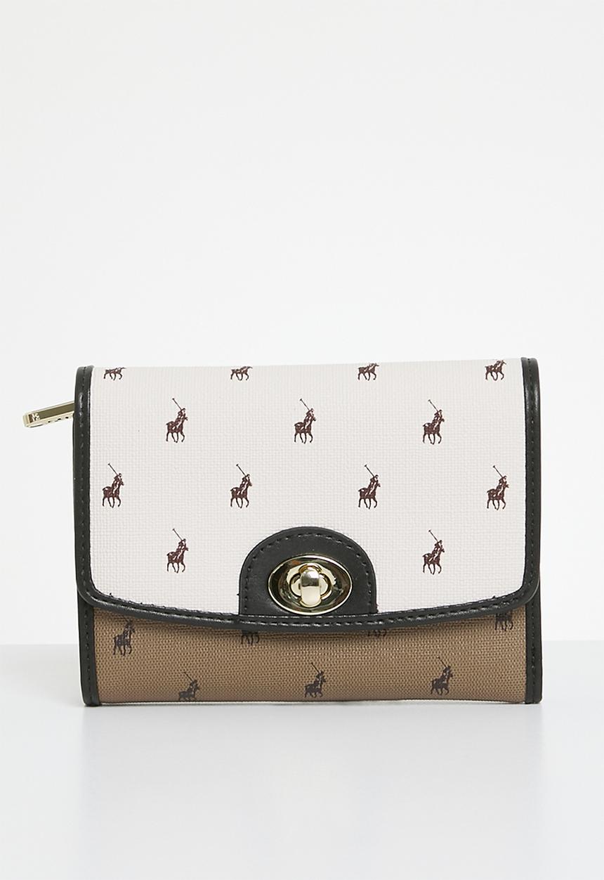 POLO - Peninsula trifold purse - black