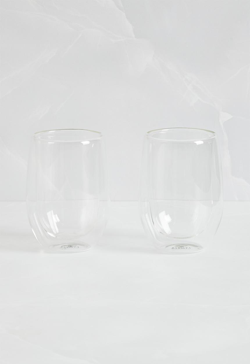 Sixth Floor - Barista double wall cup set of 2 - clear
