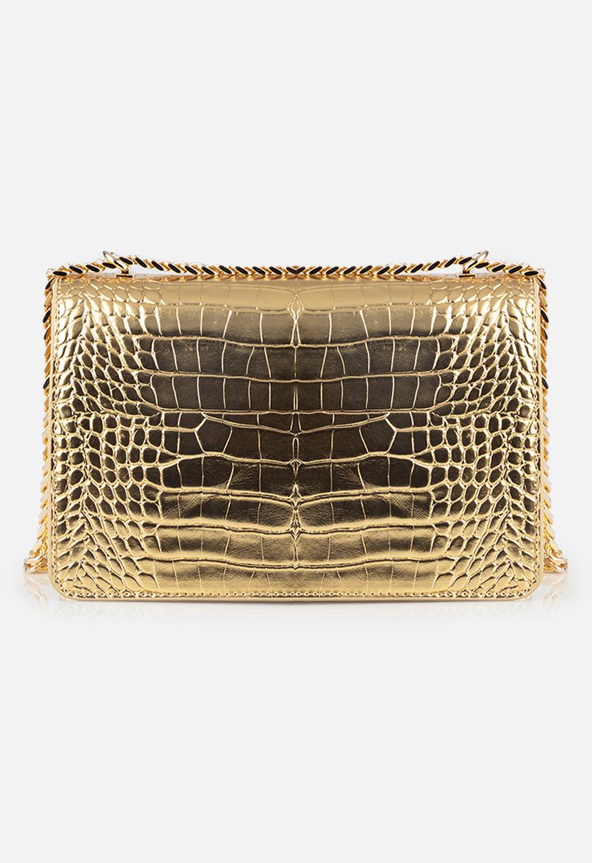 SISSY BOY - Gracie structured crossbody bag - gold