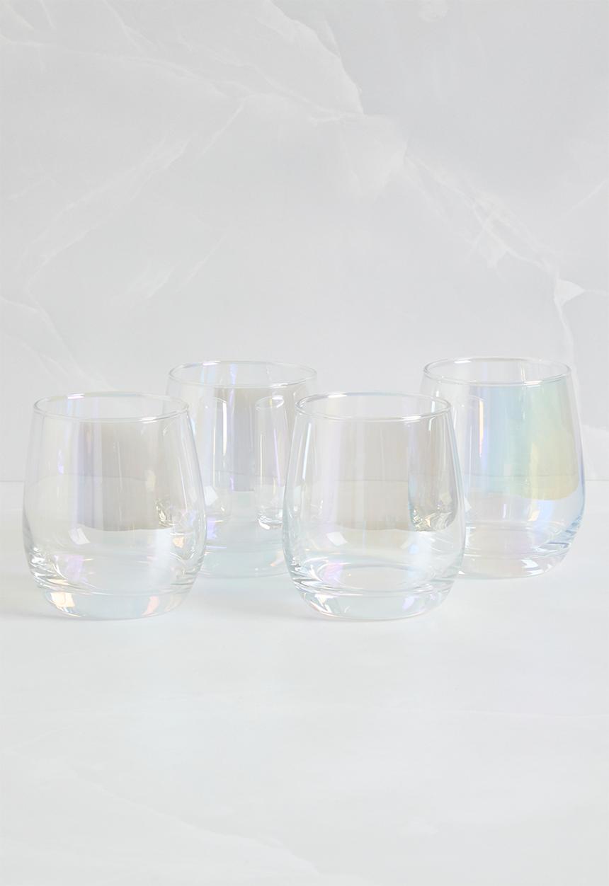 Sixth Floor - Pearl whisky glass set of 4 - iridescent