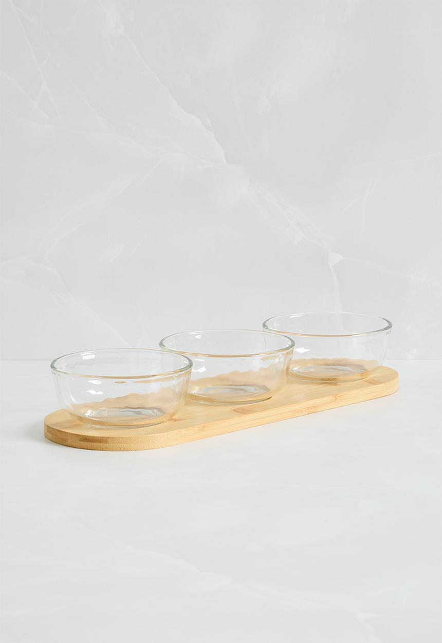 Sixth Floor - Dona tapas bowl set of 3 - Clear