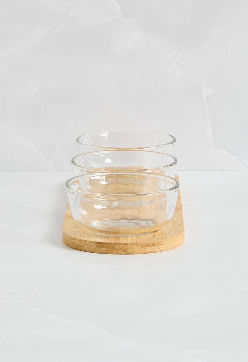 Sixth Floor - Dona tapas bowl set of 3 - Clear