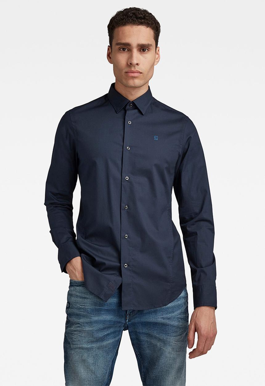 G-STAR - Dressed super slim fit long sleeve shirt - mazarine blue