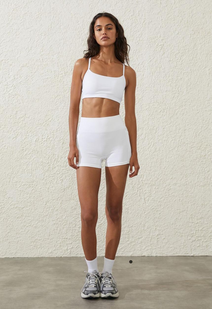 Cotton On - Recycled Workout Crop - White Core