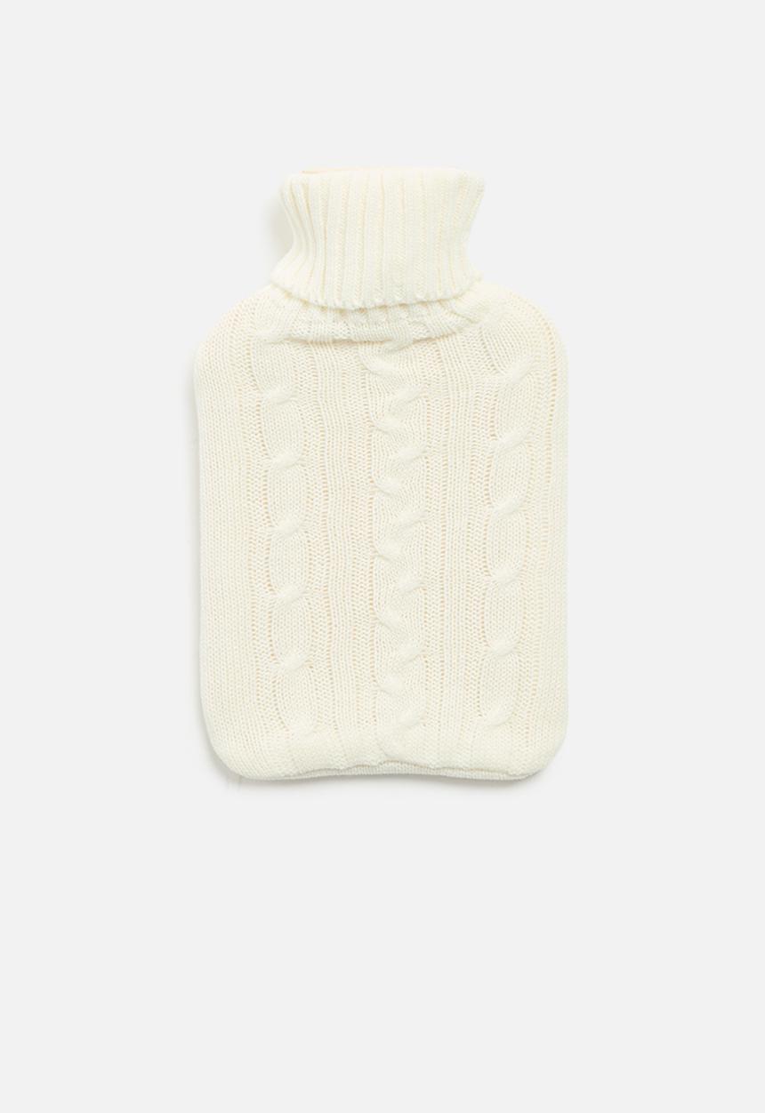 H&S - Cozy knit hot water bottle - cream