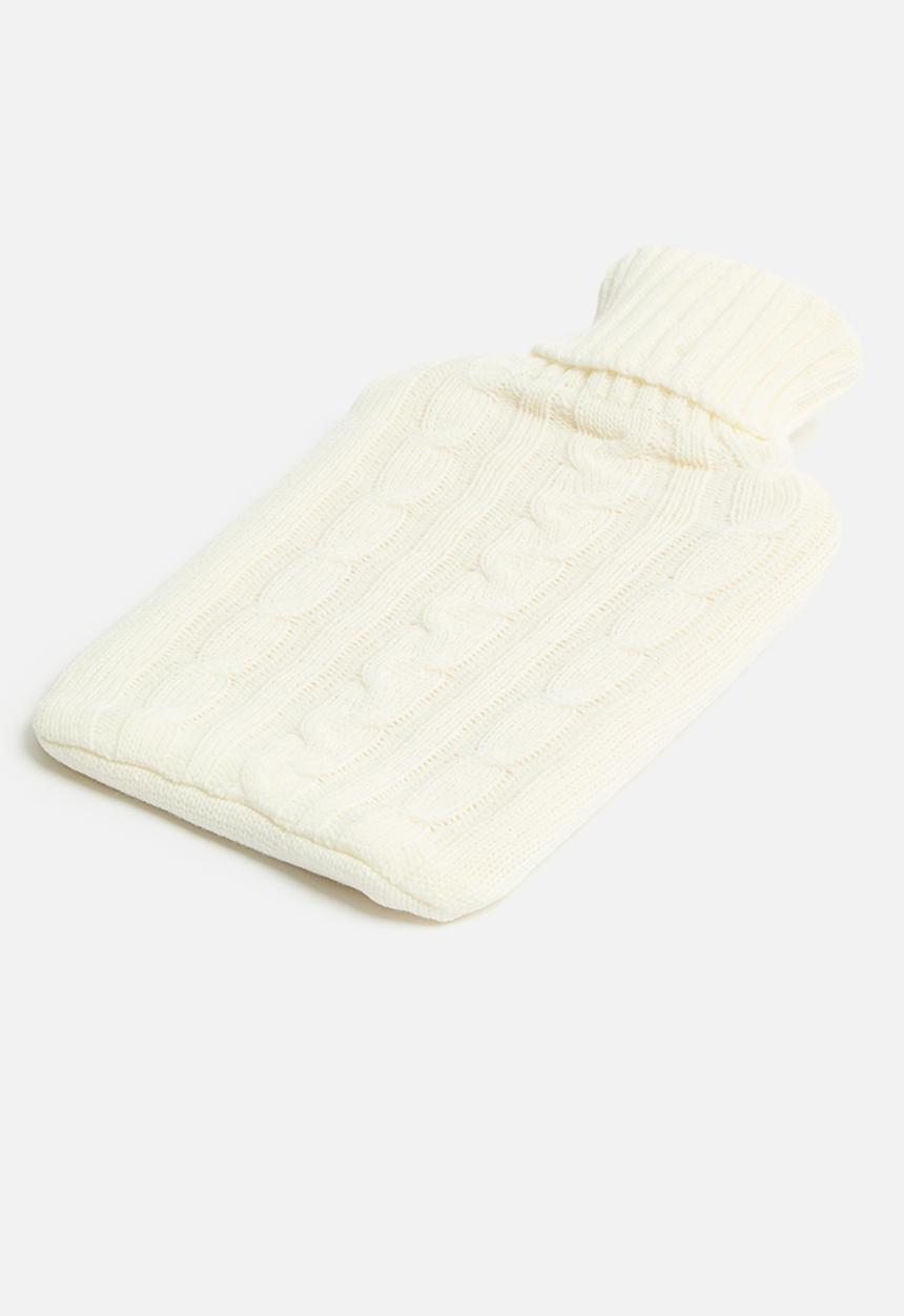 H&S - Cozy knit hot water bottle - cream