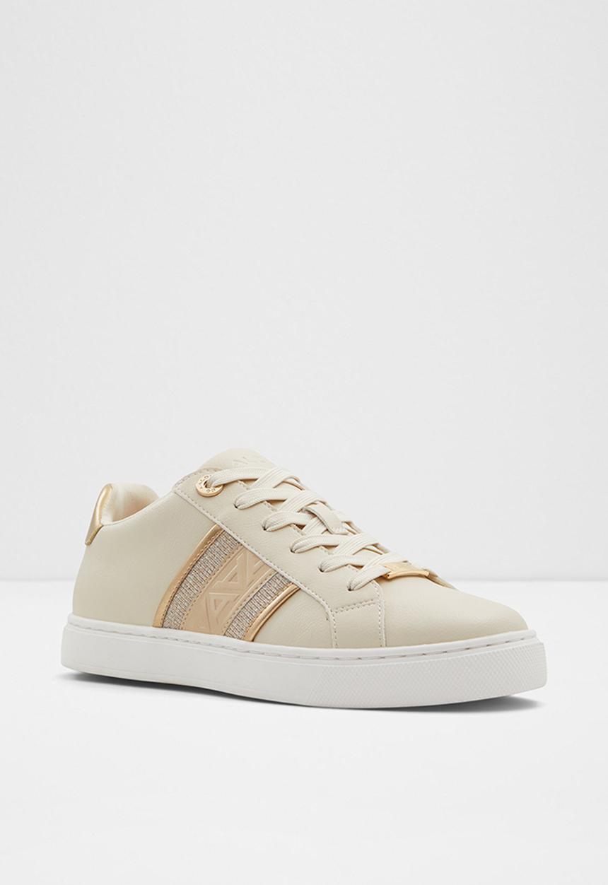 ALDO - Palazzi lace up sneaker - white & gold