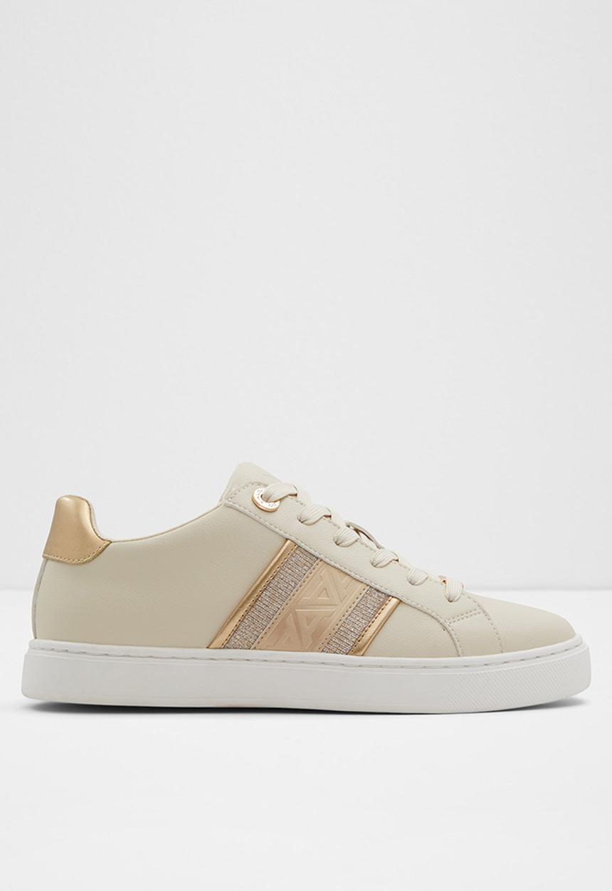 ALDO - Palazzi lace up sneaker - white & gold