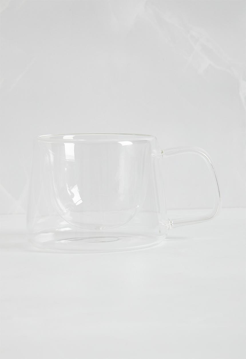 Sixth Floor - Coffee Mug Double Wall set of 2 210ml - Clear