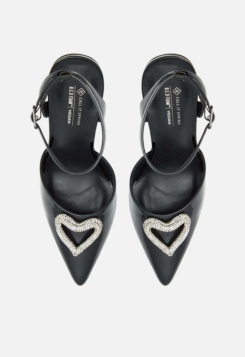 Call It Spring - Angellina ankle strap heel - black