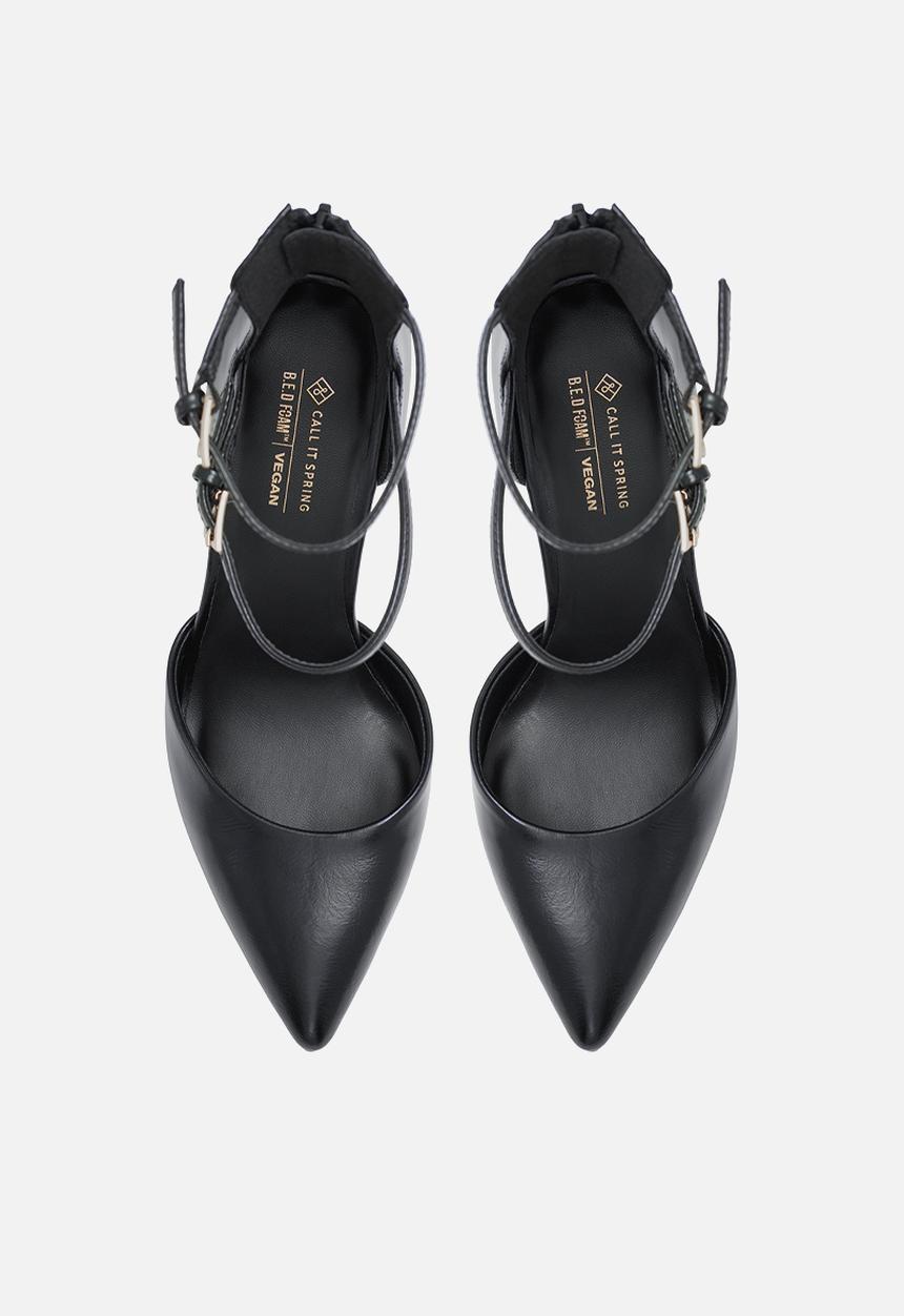 Call It Spring - Biancah ankle strap heel - black