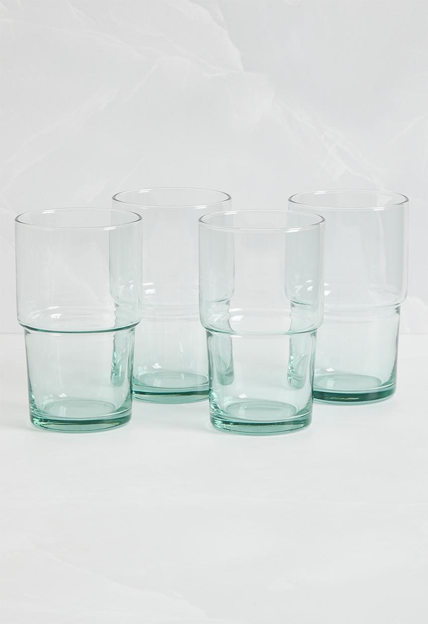 Sixth Floor - Chill hiball recycled glass set of 4 - Clear