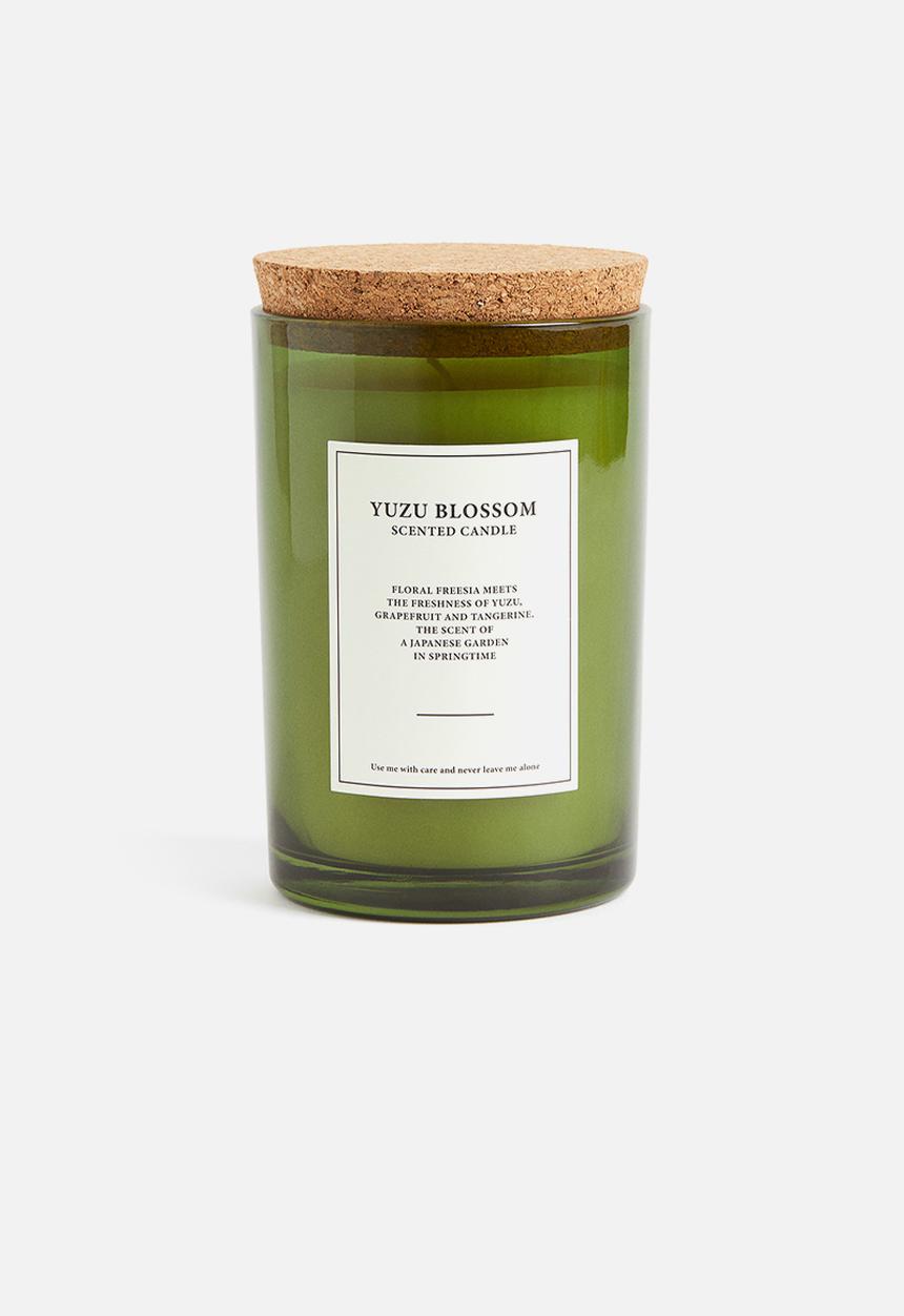 H&M - Large cork-lid scented candle - green