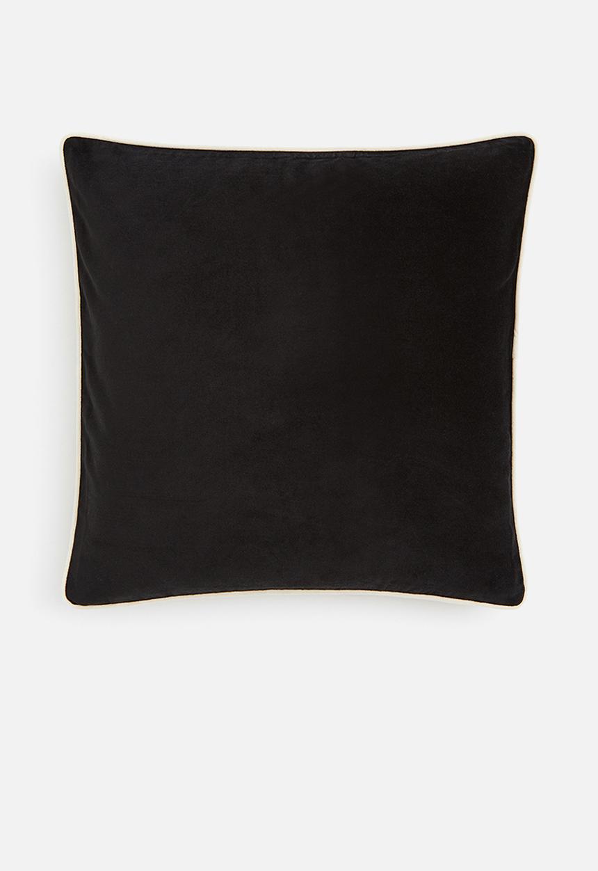 H&M - Velvet cushion cover - black