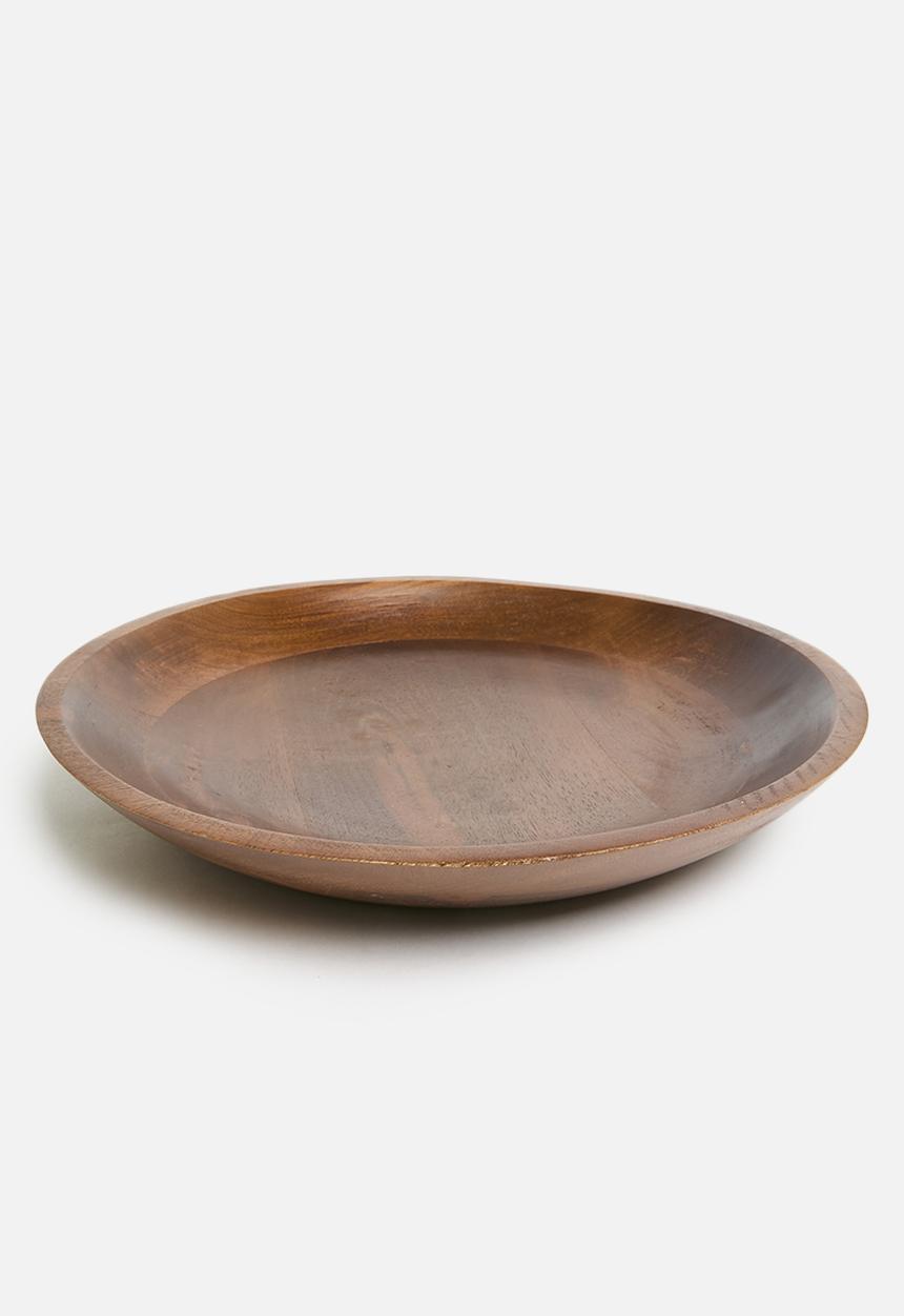 Excellent Houseware - Wooden serving bowl large - Natural