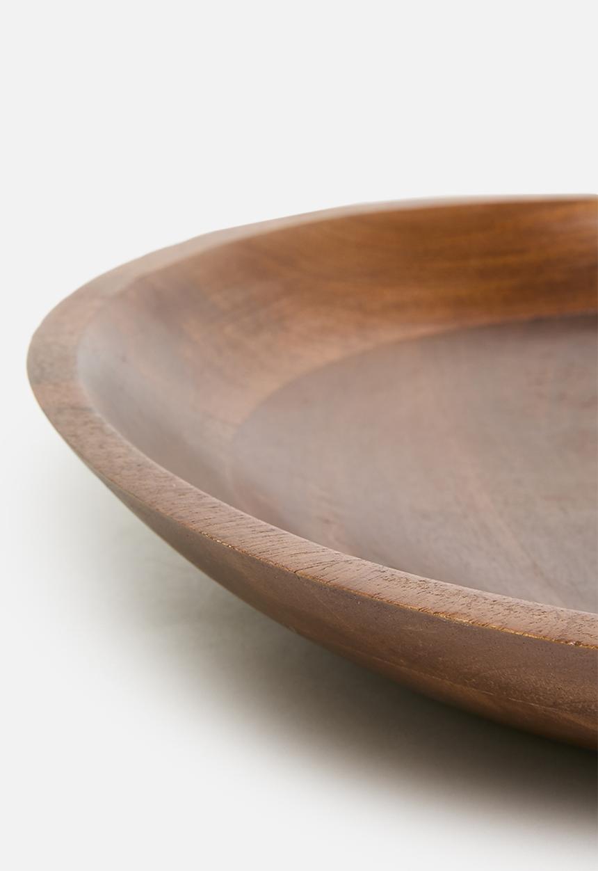 Excellent Houseware - Wooden serving bowl large - Natural