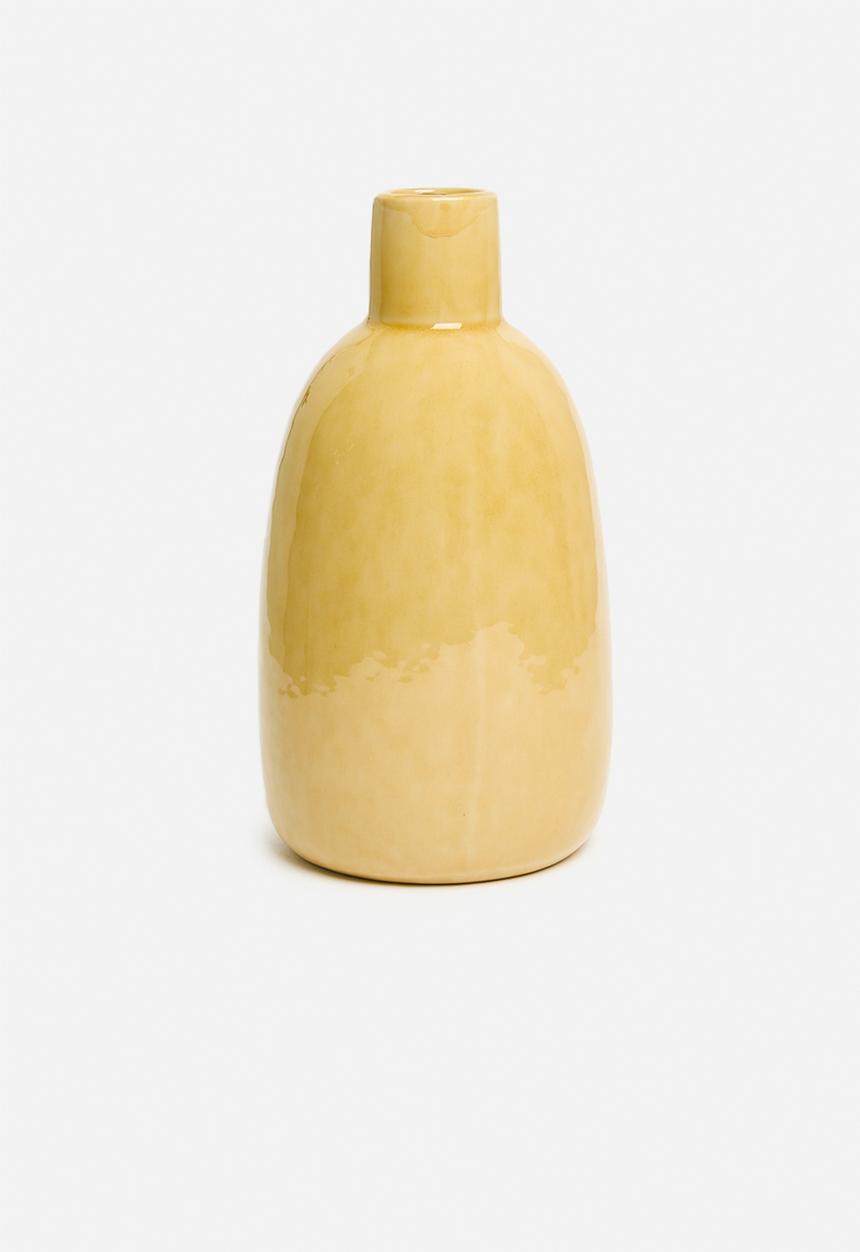 H&S - Nora glazed vase - mustard