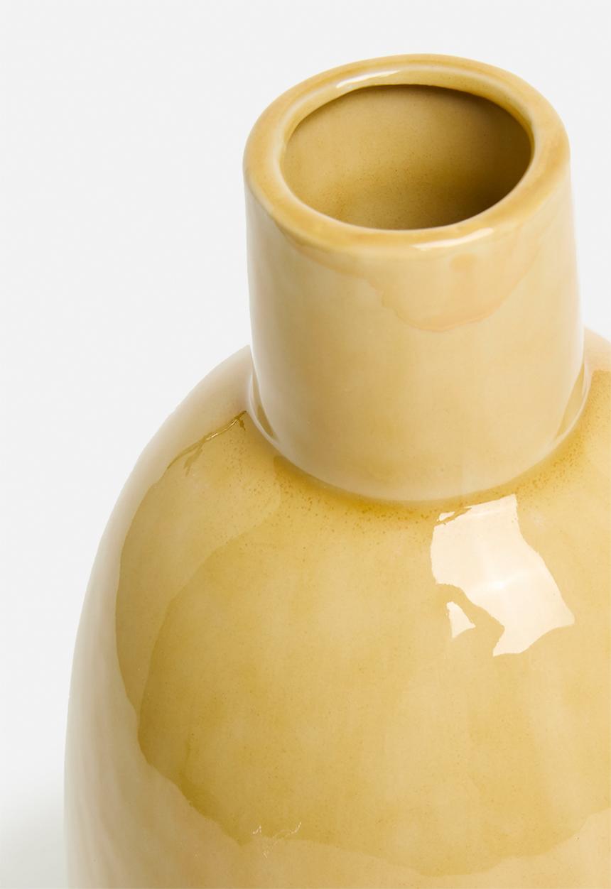 H&S - Nora glazed vase - mustard