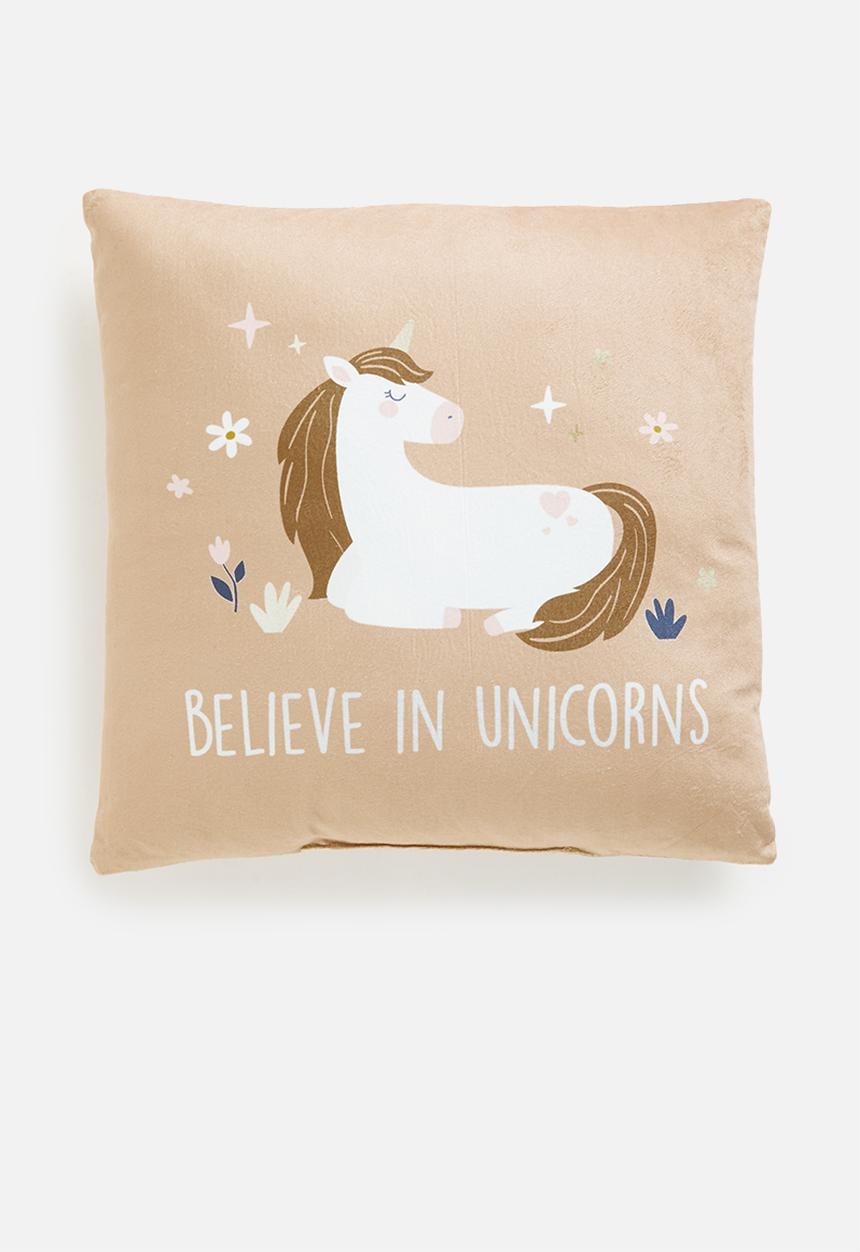 H&S - Unicorn cushion - Brown