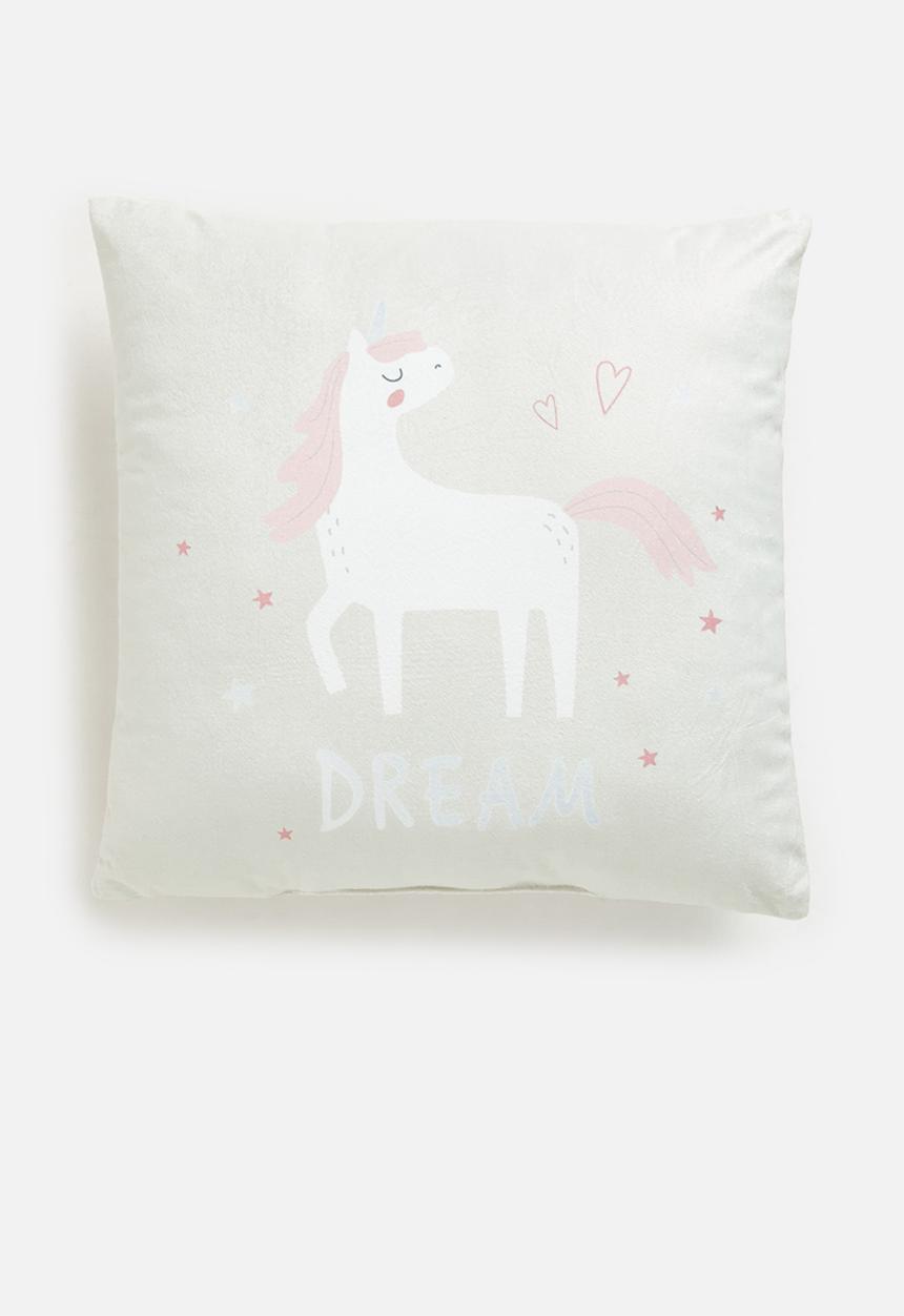 H&S - Unicorn cushion - cream