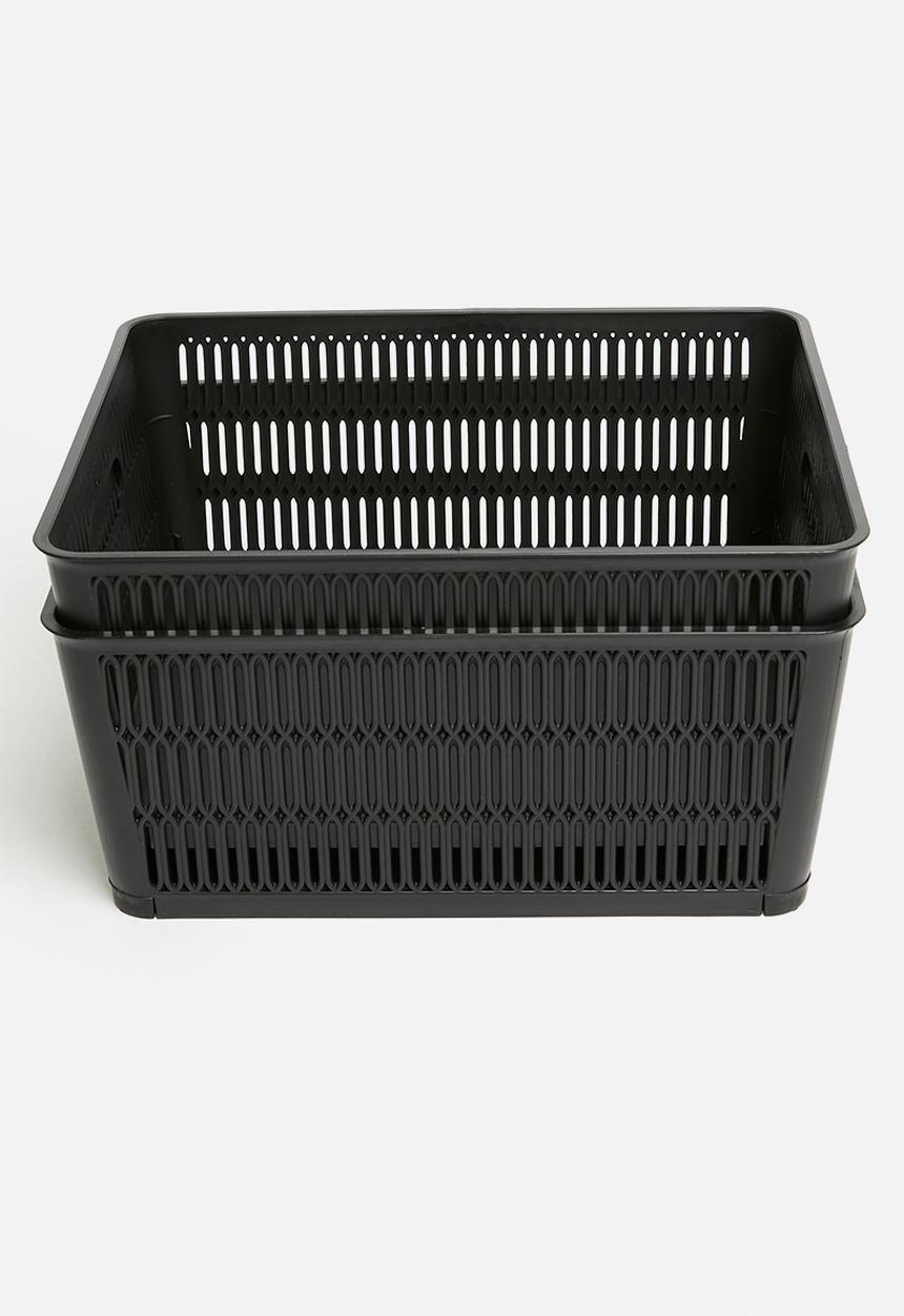 Storage Solutions - Meshy storage basket set of 2 - black