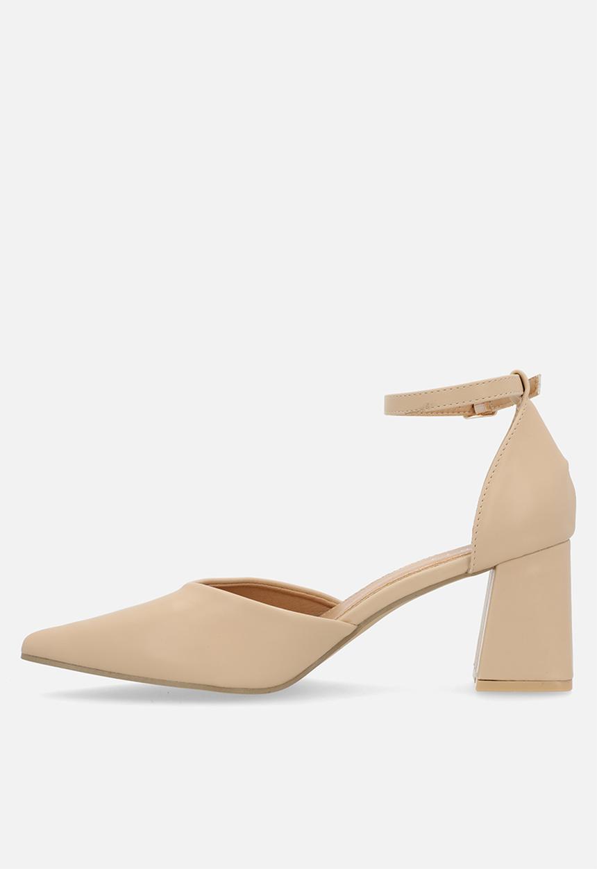 edit - Claire ankle strap heel - neutral