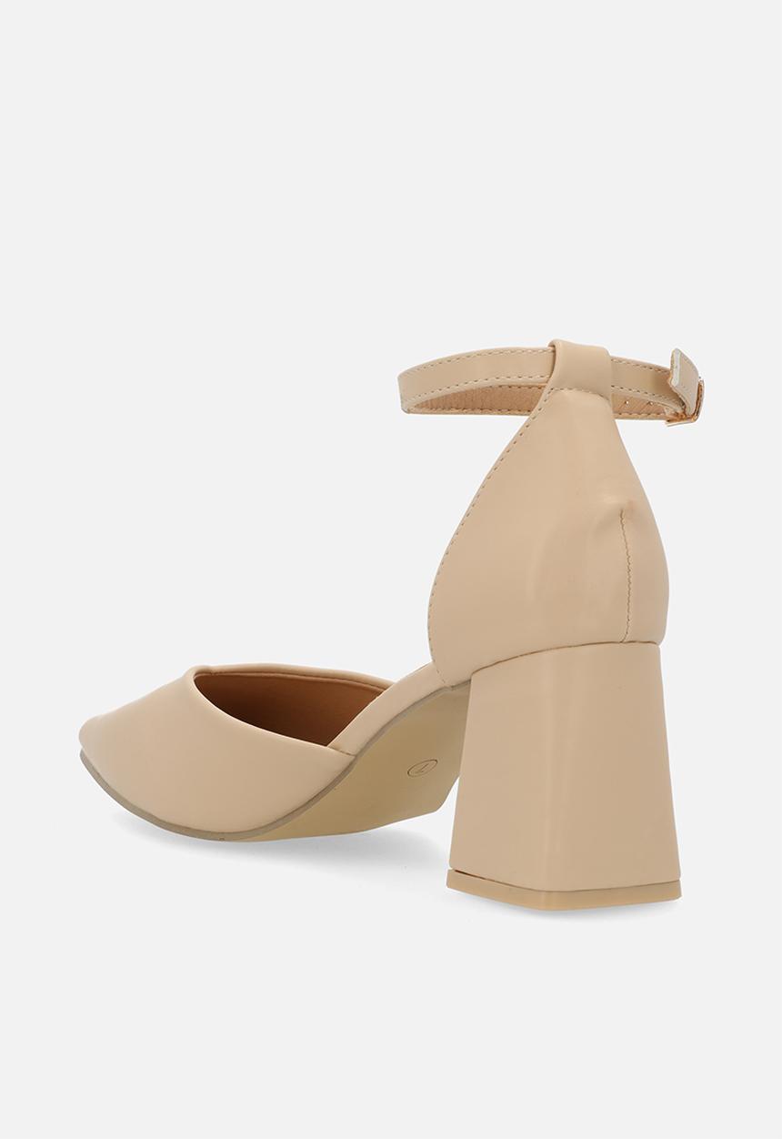 edit - Claire ankle strap heel - neutral