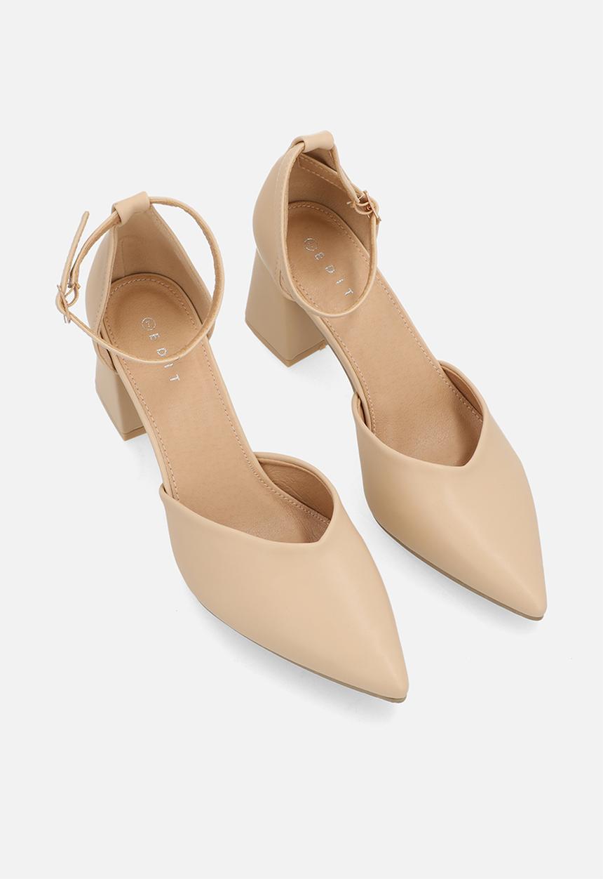 edit - Claire ankle strap heel - neutral
