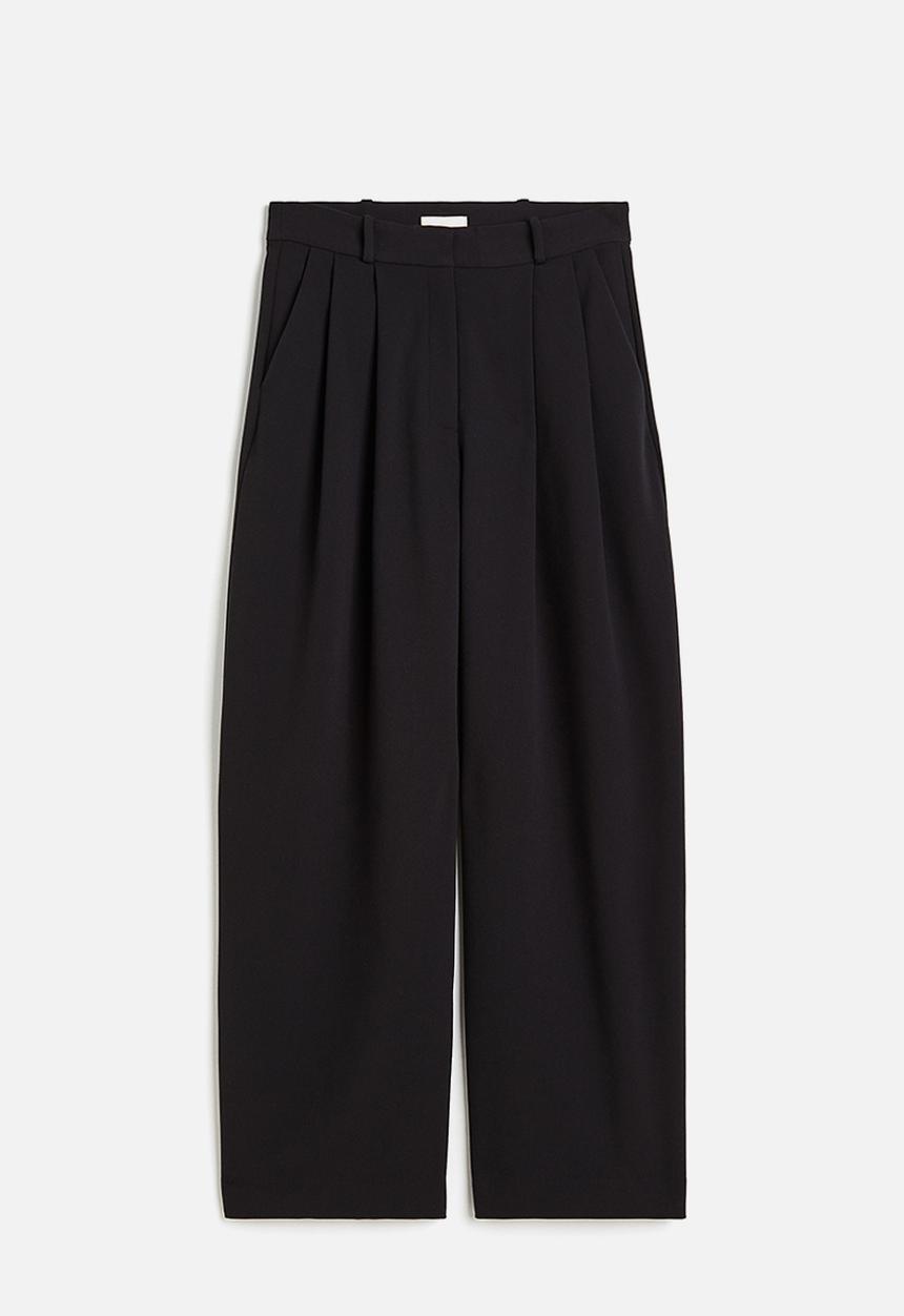 H&M - Tailored jersey trousers - black