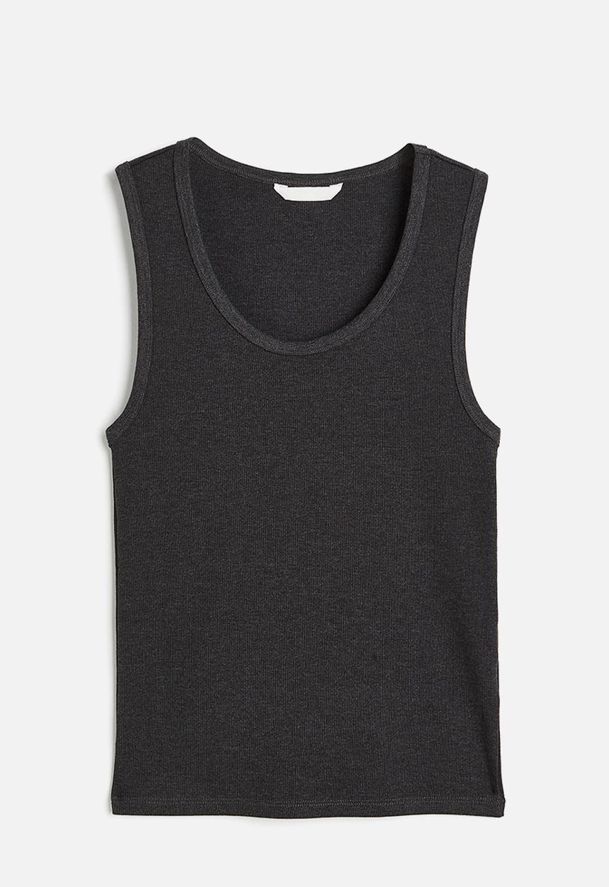 H&M - Ribbed vest top - grey