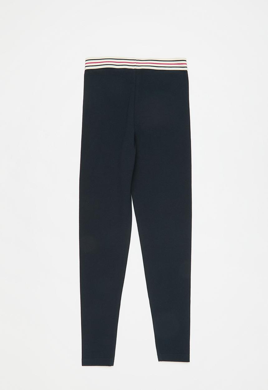 POLO - Girls bianca textured legging - navy
