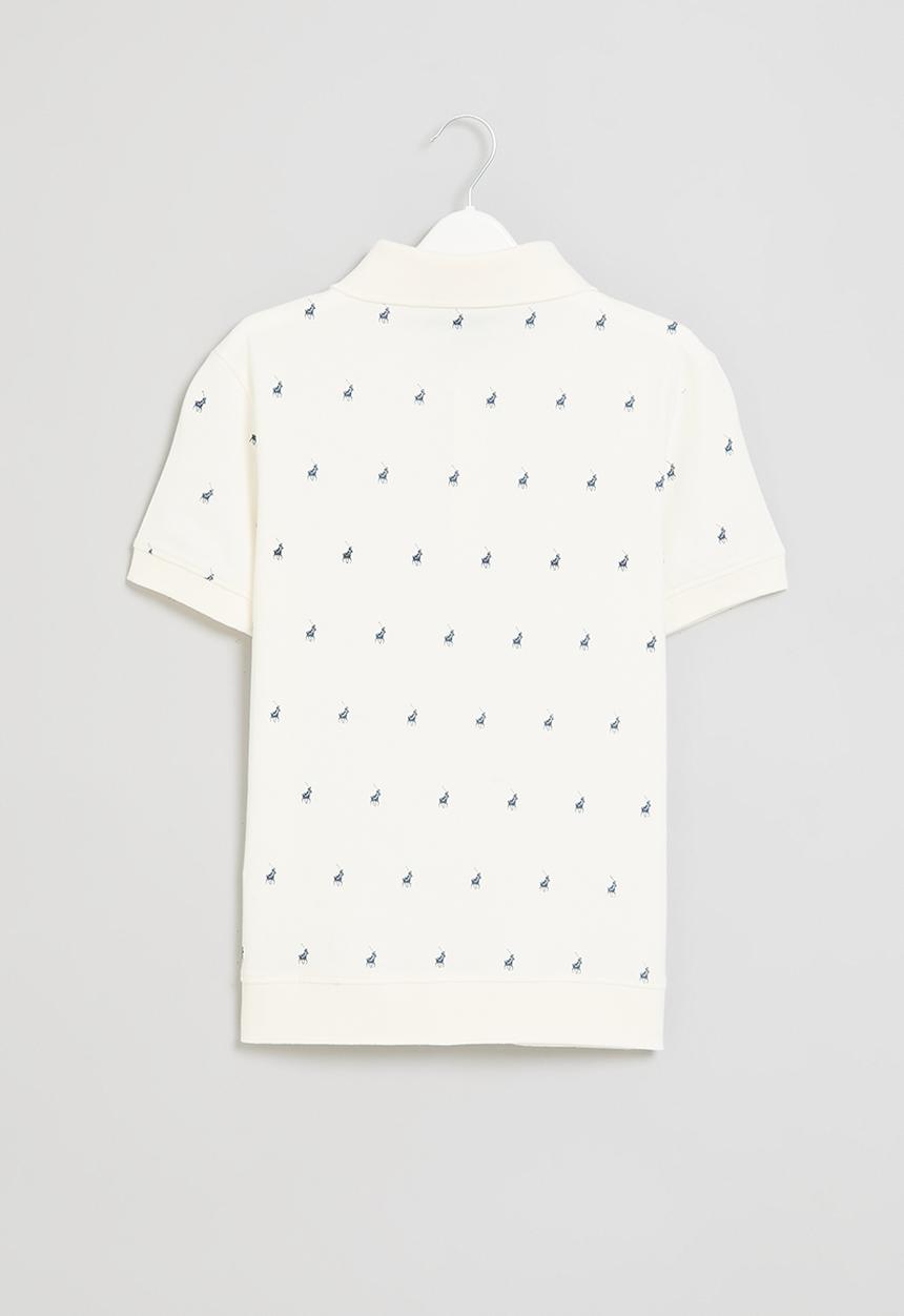 POLO - Boys ethan monogram short sleeve golfer - milk