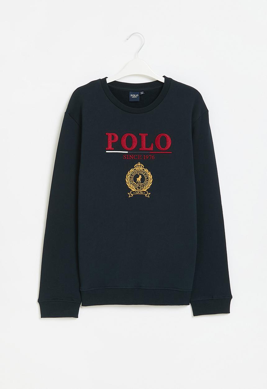 POLO - Boys bradley crested sweater - navy