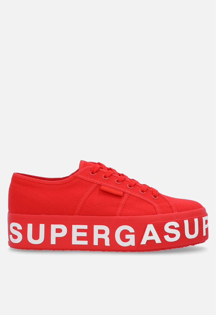 SUPERGA - 2790 cotl  2790 cot-lettering canvas - avl total red
