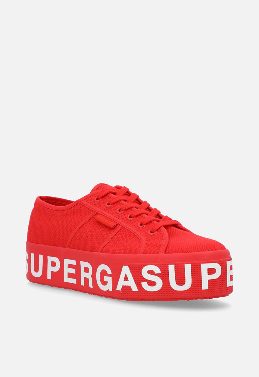 SUPERGA - 2790 cotl  2790 cot-lettering canvas - avl total red