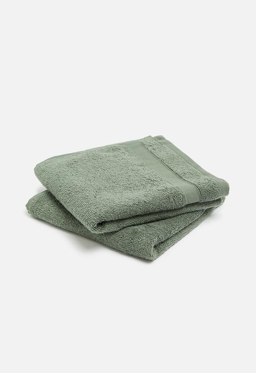 Bathroom Solutions - Essential hand towel set of 2 - Army