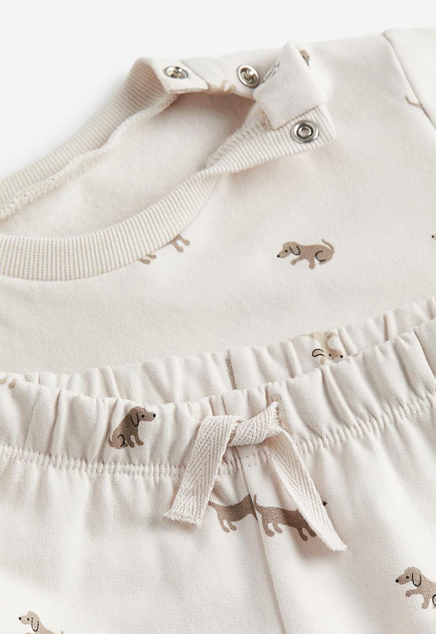 H&M - 2 Piece sweatshirt set - beige multi