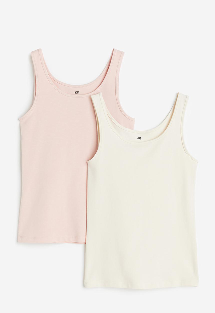 H&M - 2 Pack vest tops - pink
