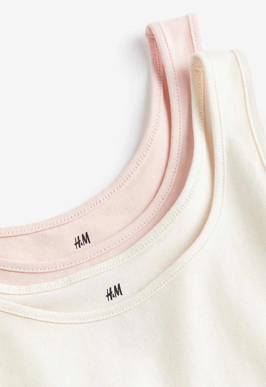 H&M - 2 Pack vest tops - pink