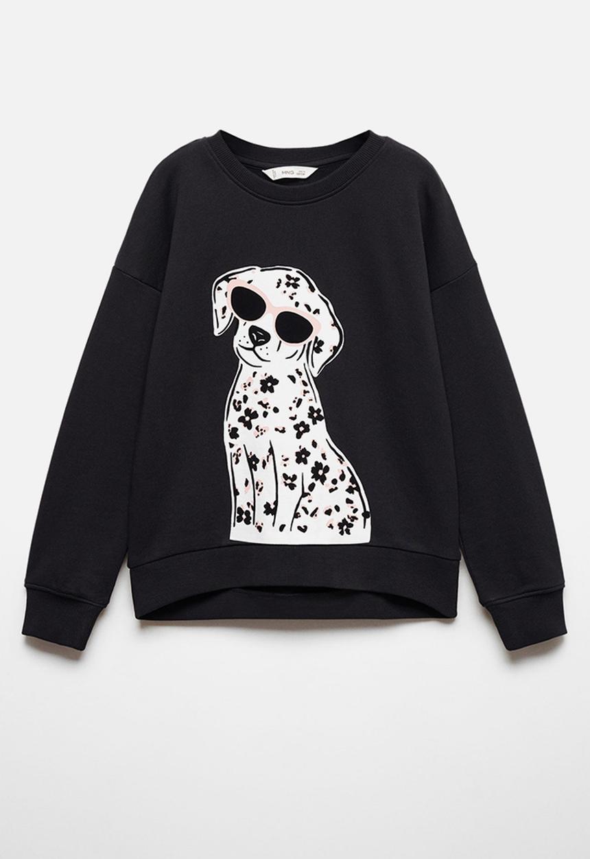 MANGO - Sweatshirt dublini - black