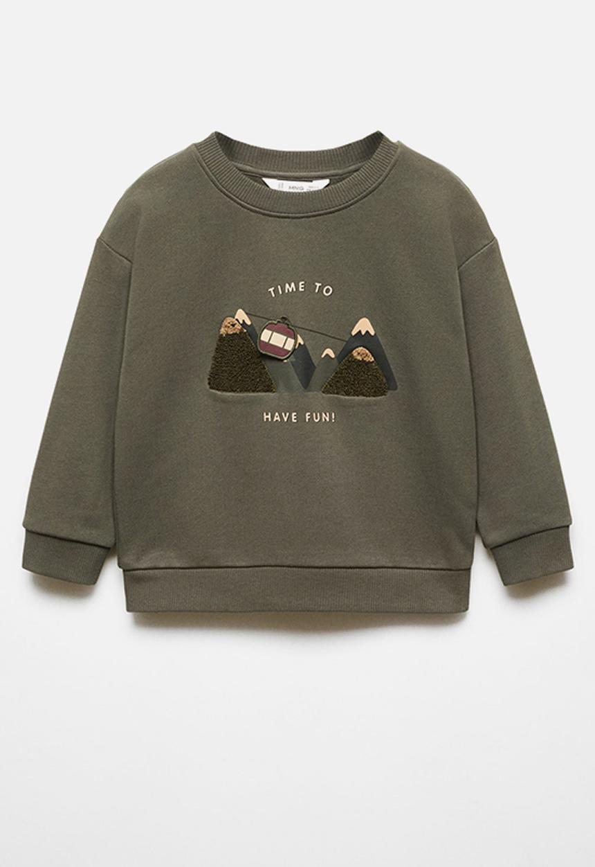 MANGO - Sweatshirt mountain - khaki