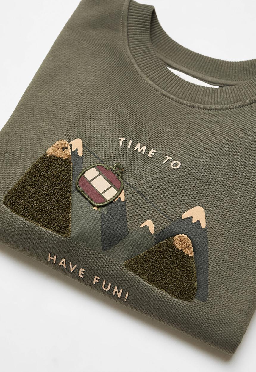 MANGO - Sweatshirt mountain - khaki